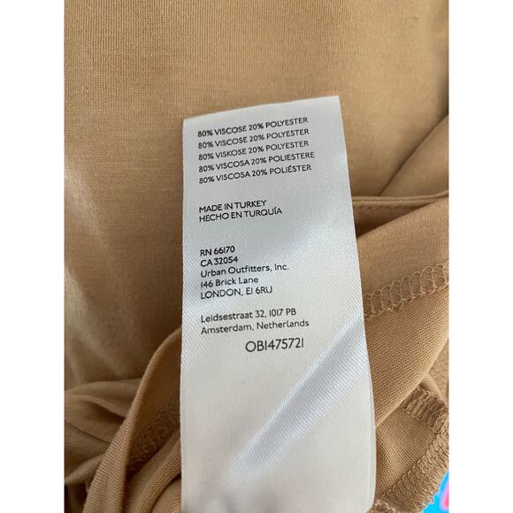 Anthropologie Drape Wrap Tank Top Nude Brown Tan Sleeveless EUC XS Assymetric - Picture 10 of 10